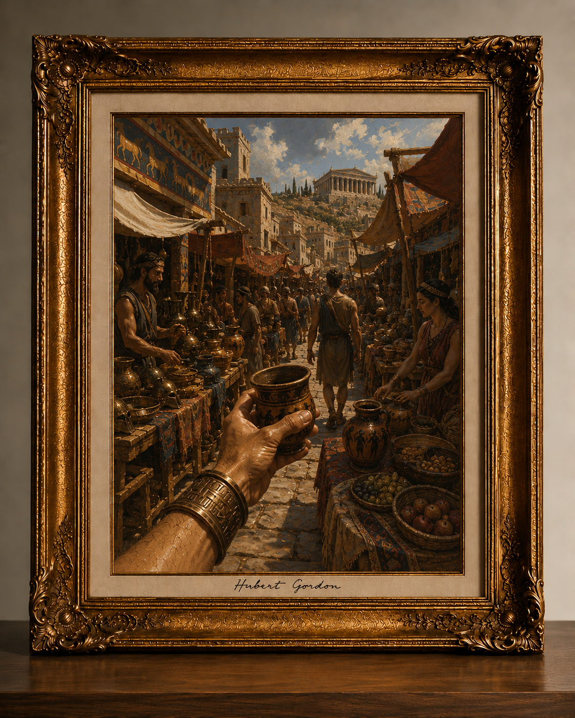 Ancient Bazaar in Golden Light