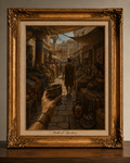 Ancient Market in an Ornate Frame