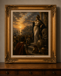 Golden Athena at Sunset