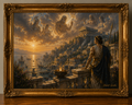 Golden Gods Over a Mythic City