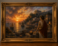 Golden Harbor at Sunset