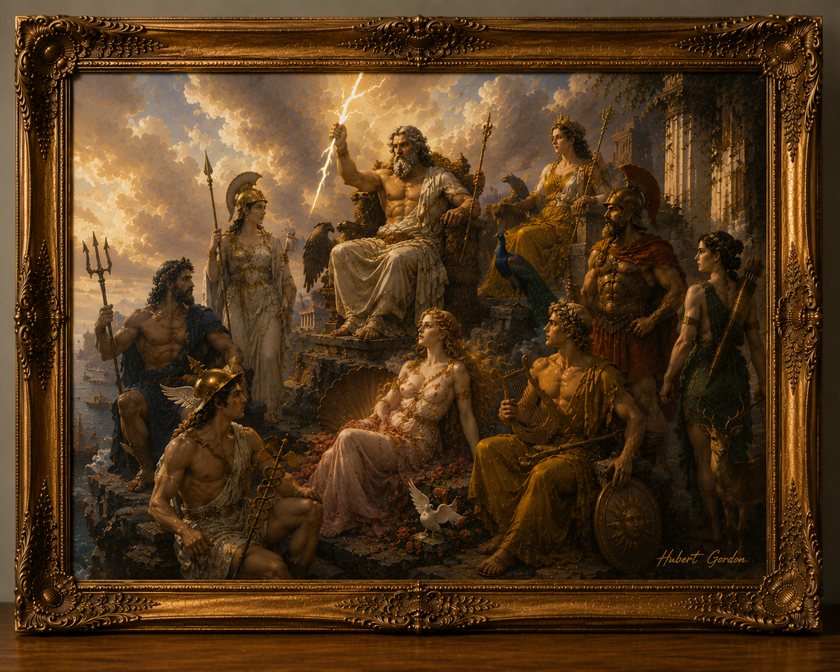 Greek Gods on Mount Olympus