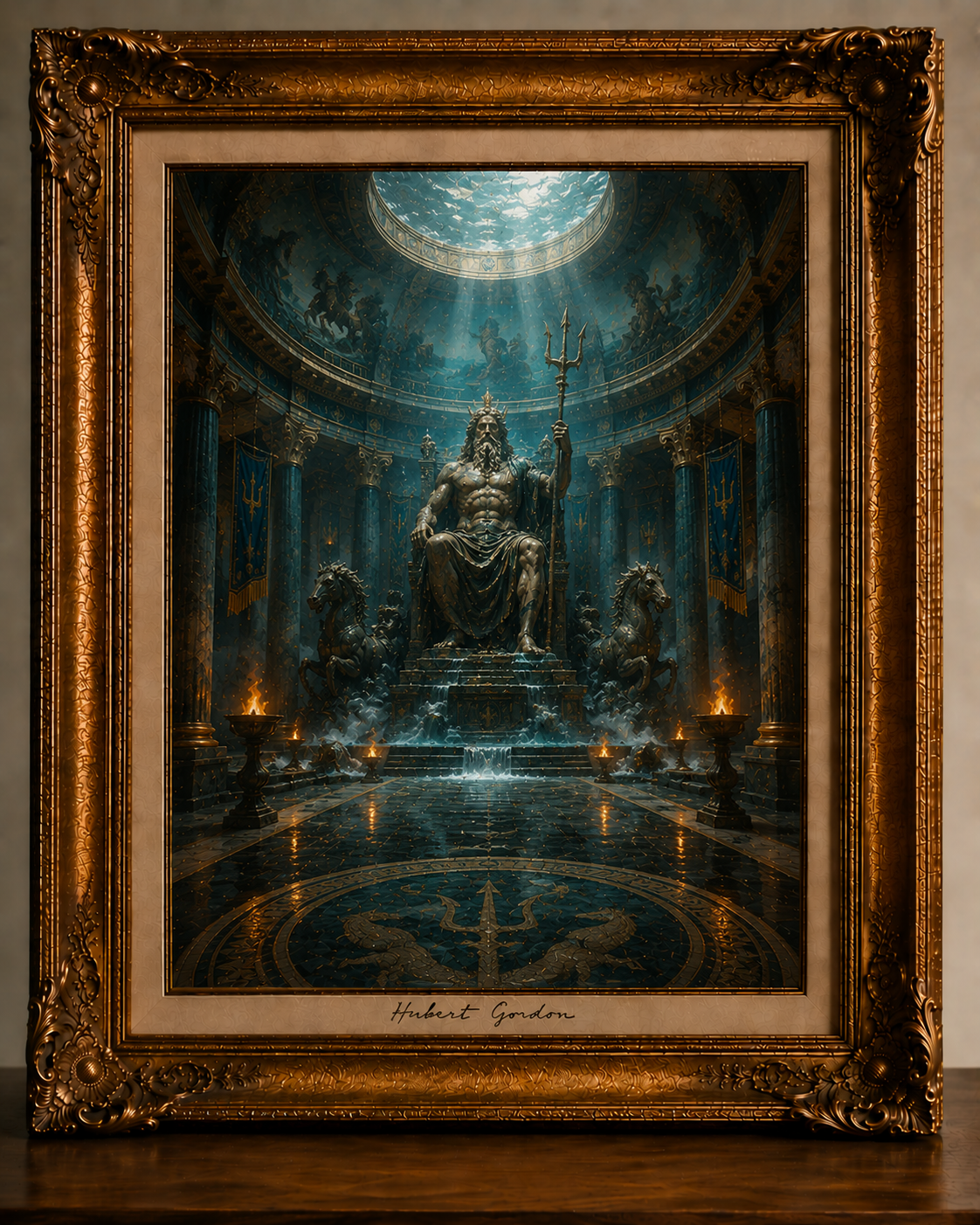 Poseidon’s Gilded Temple Throne