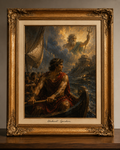 Poseidon’s Voyage in a Gilded Frame