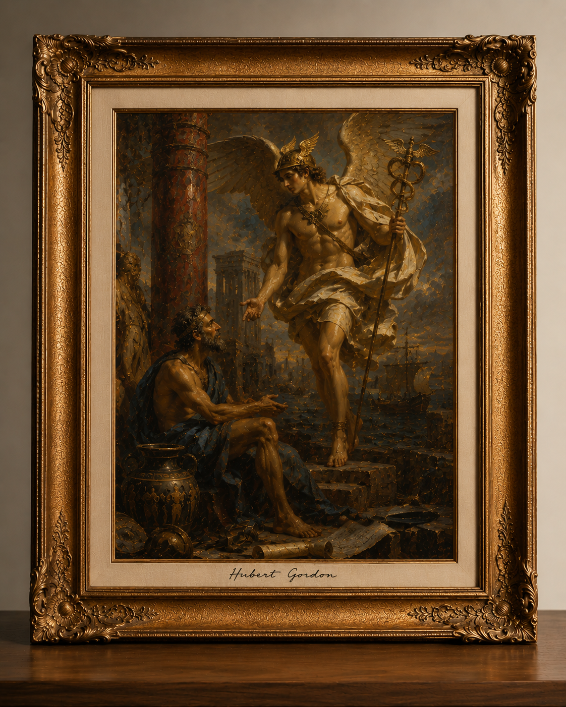 Rising Angel in Gilded Frame