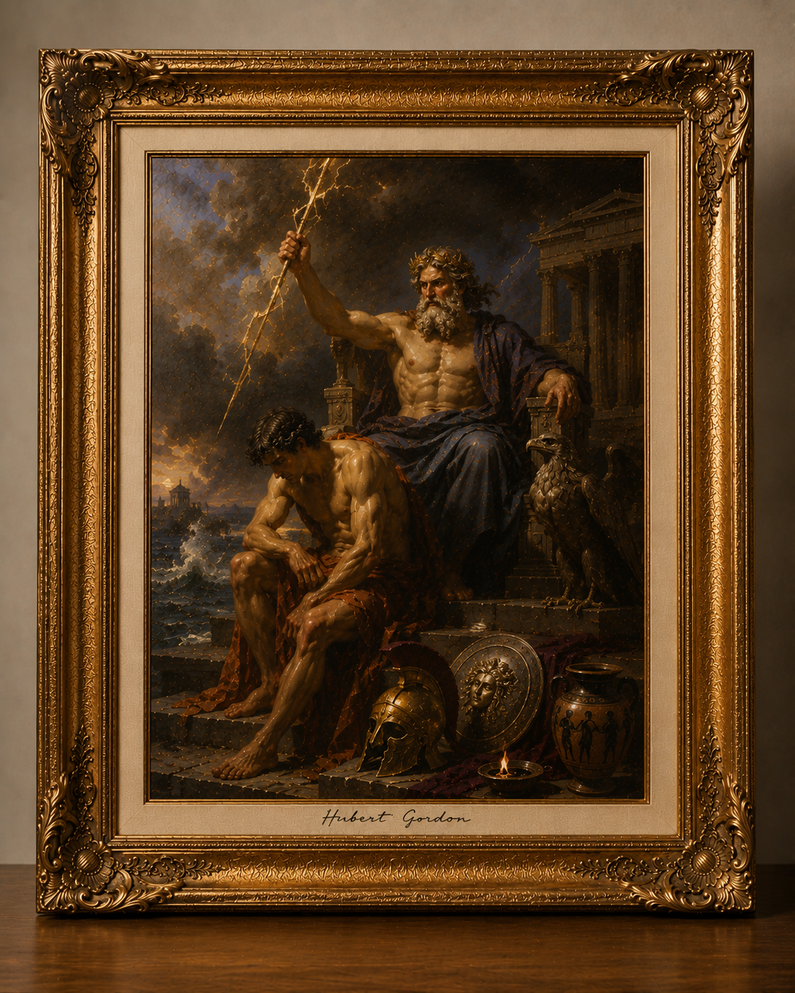 Zeus in a Gilded Baroque Frame